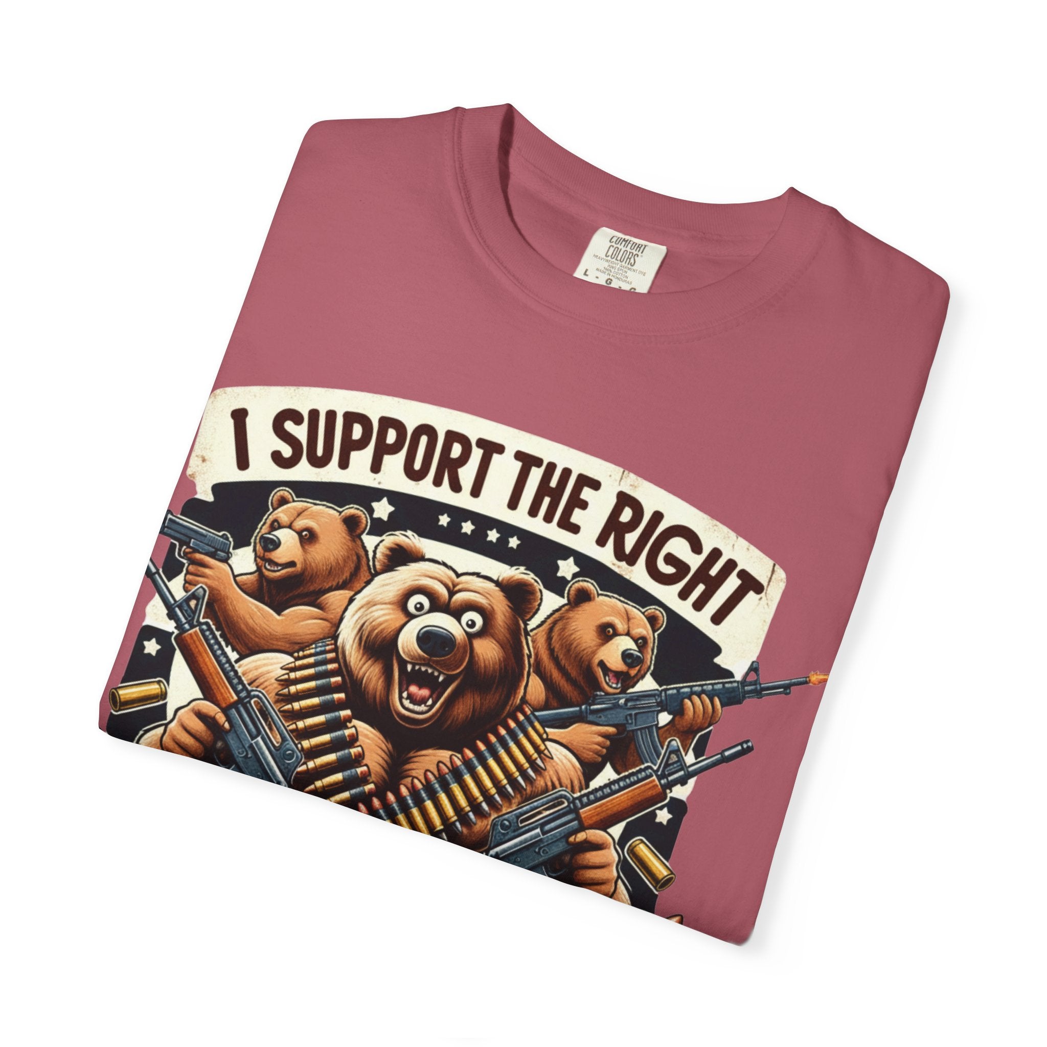 "The Right to Arm Bears (Tactical Trio)" Unisex Garment-Dyed T-shirt