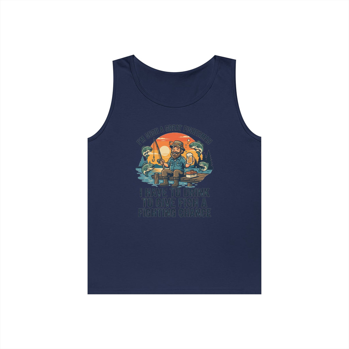 "Drink to Give Fish a Fighting Chance" Tank Top
