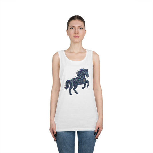Color: White | Cyber Mustang Tank Top
