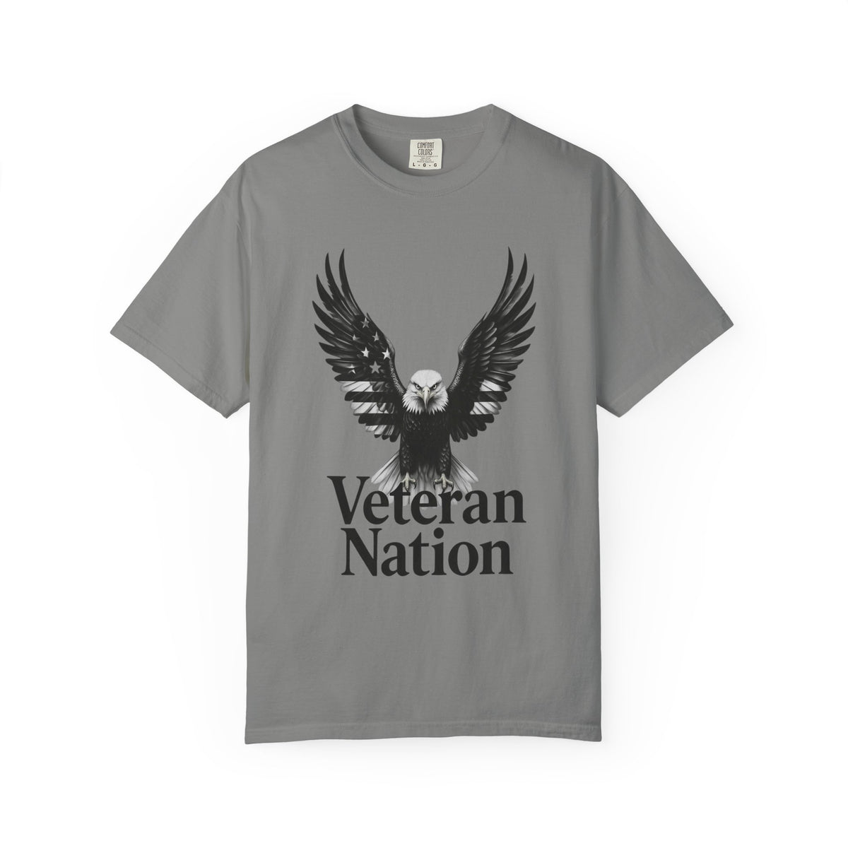Color: Granite | Veteran Nation Unisex Garment-Dyed T-shirt