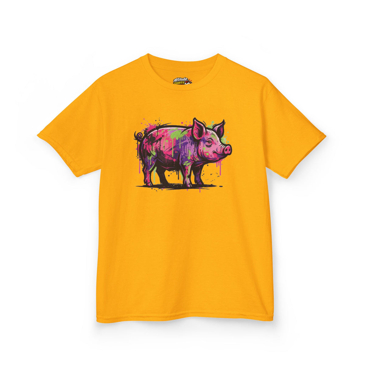 Color: Gold | Barnyard Pig Kids Tee