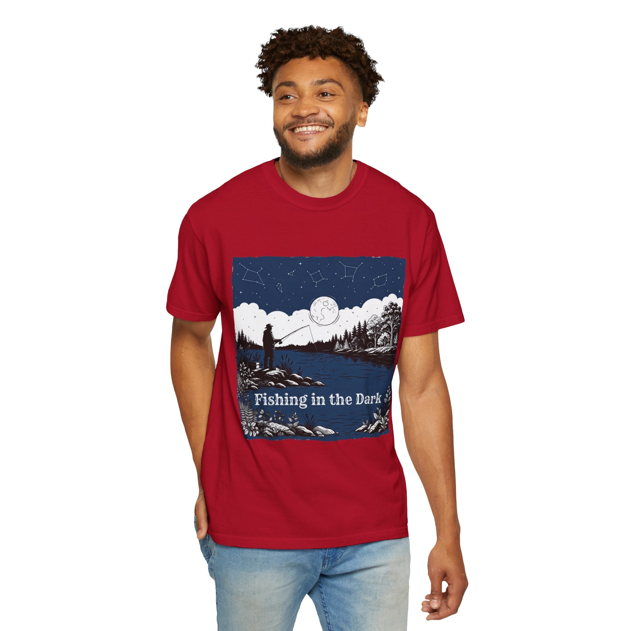 "Fishing in the Dark" Unisex Garment-Dyed Tee