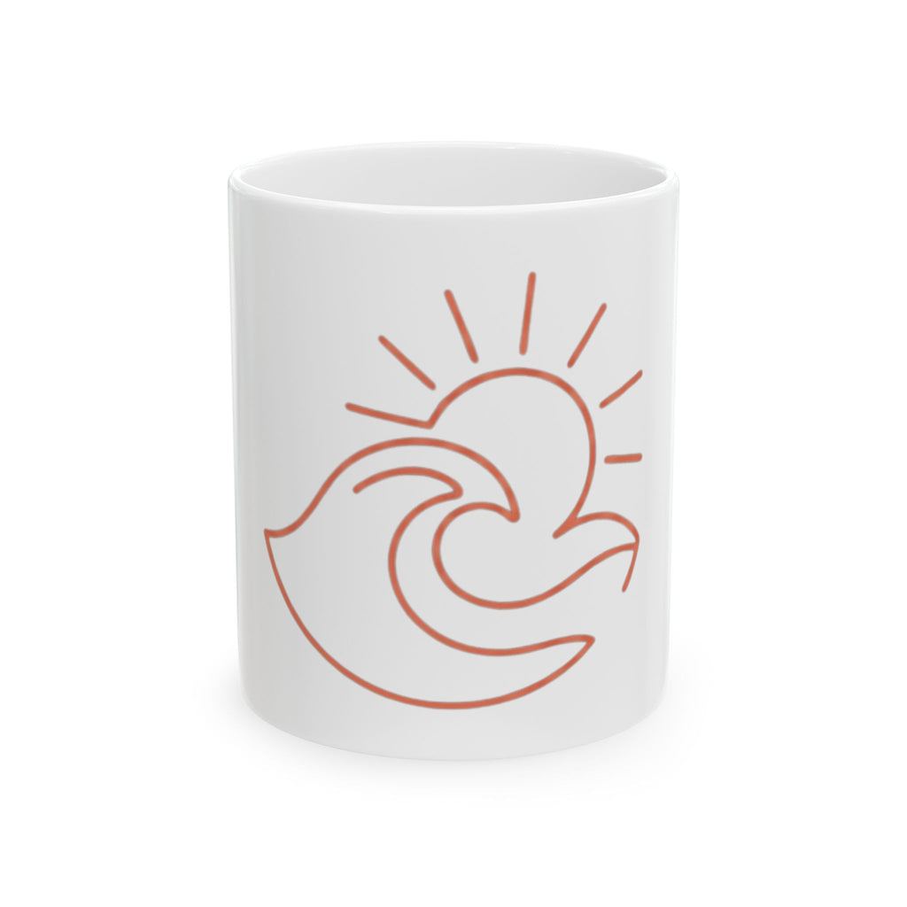 "Sun" White Ceramic Mug