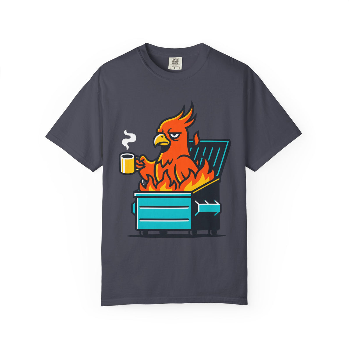 Color: Navy | Dumpster Fire Unisex Garment-Dyed Tee