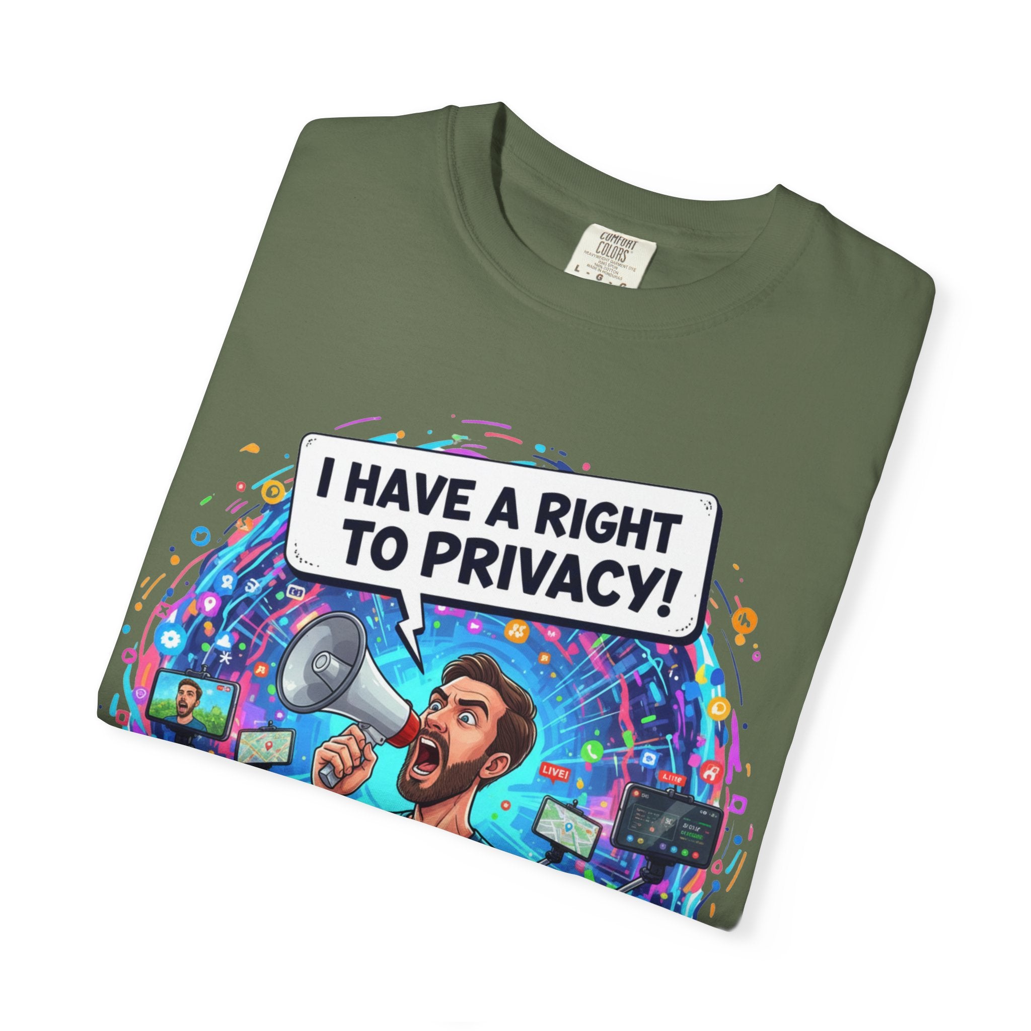 "The Right to Privacy"  Unisex Garment-Dyed T-shirt