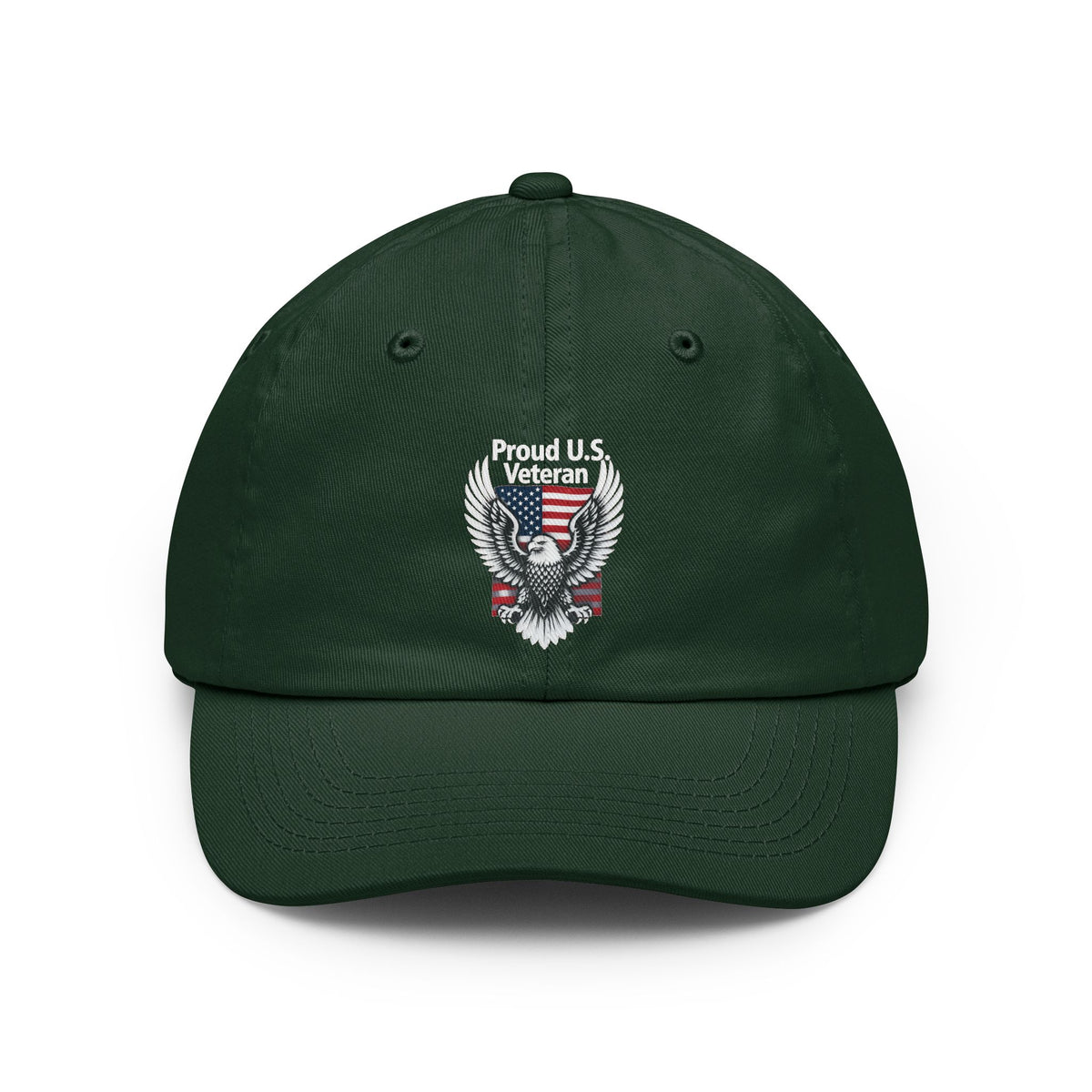 Color: Forest Green | Proud Veteran Dad Hat
