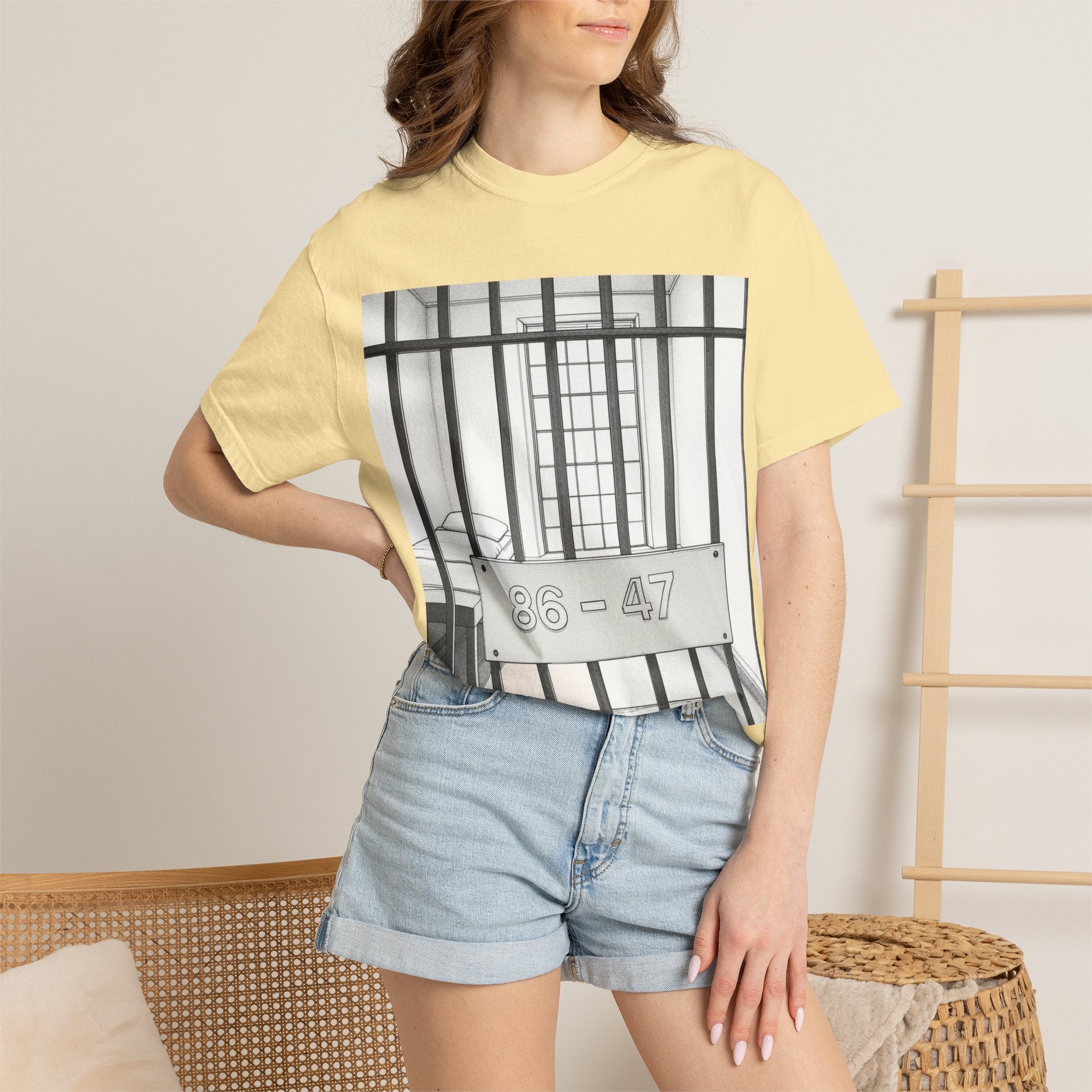 "86-47 Jail Cell" Unisex Garment-Dyed T-shirt