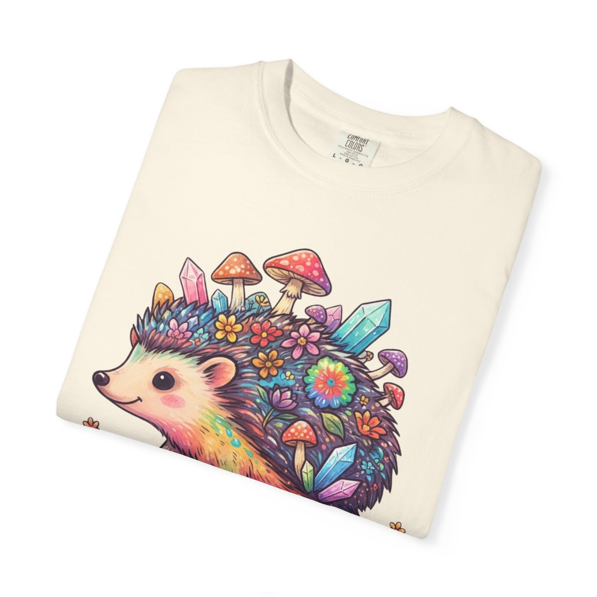 Hippy Hedgehog Unisex Garment-Dyed Tee
