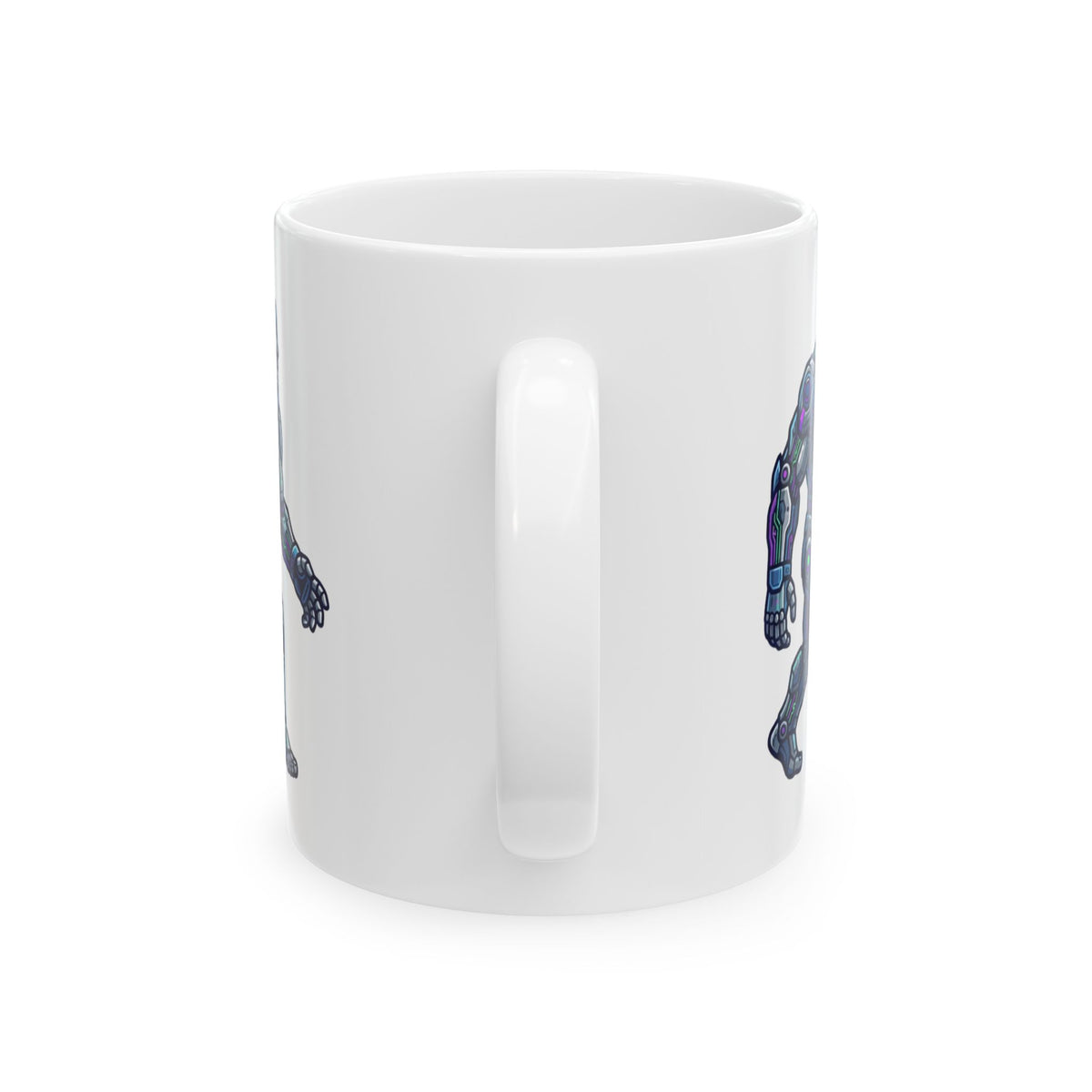 "Cyber Bigfoot" White Ceramic Mug