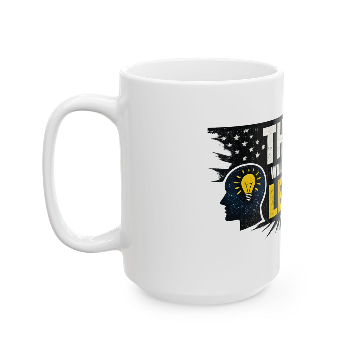 "Think" White Ceramic Mug