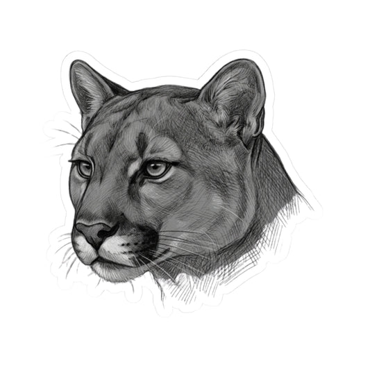 "Pencil Sketch Art Mountain Lion" Sticker