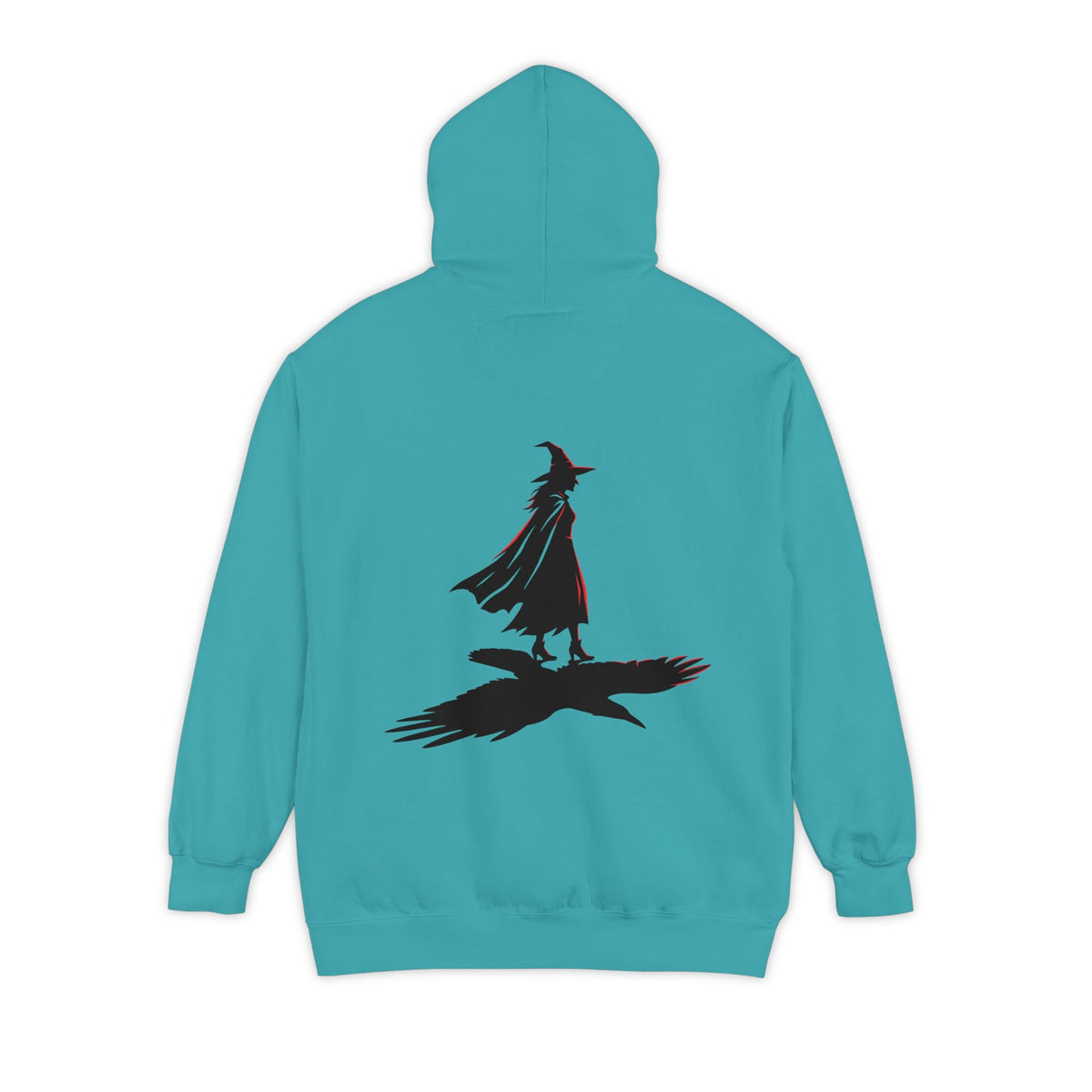 Color: Seafoam | Witch With Raven Shadow Garment-Dyed Hoodie