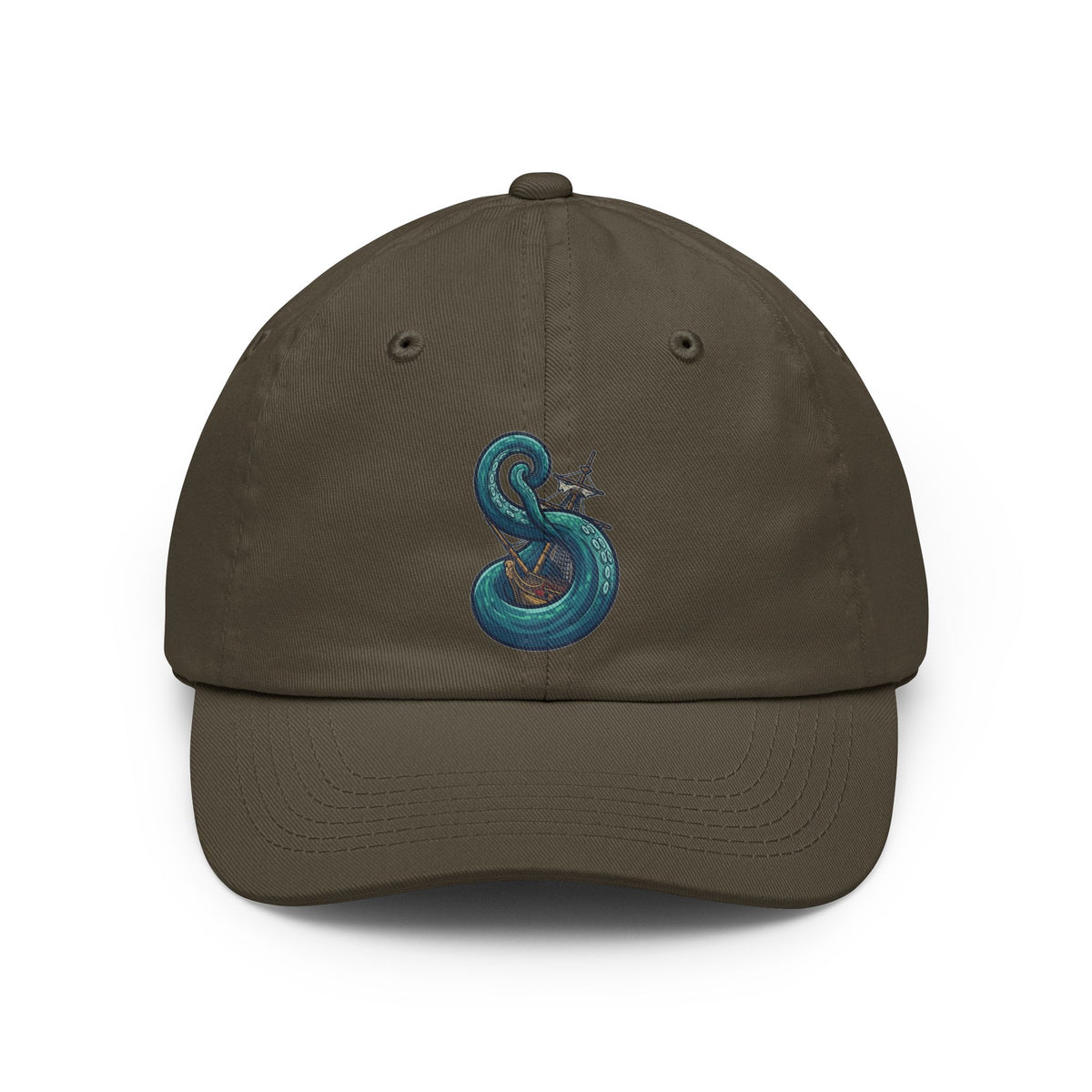 Color: Olive | The Kraken (Norse-Global Maritime) Dad Hat — Graphic