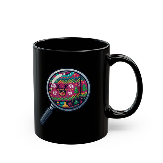 "Ugly Sweater" Black Ceramic Mug — Graphic