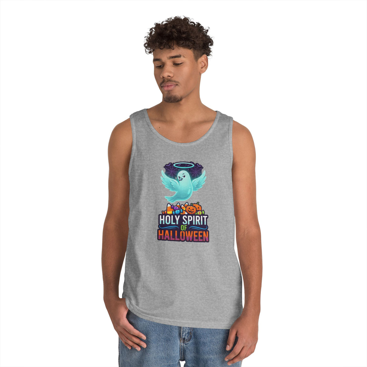 Color: Sport Grey | Holy Spirit of Halloween Tank Top
