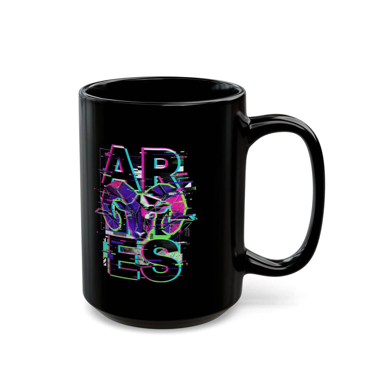 "Aries" Black Ceramic Mug
