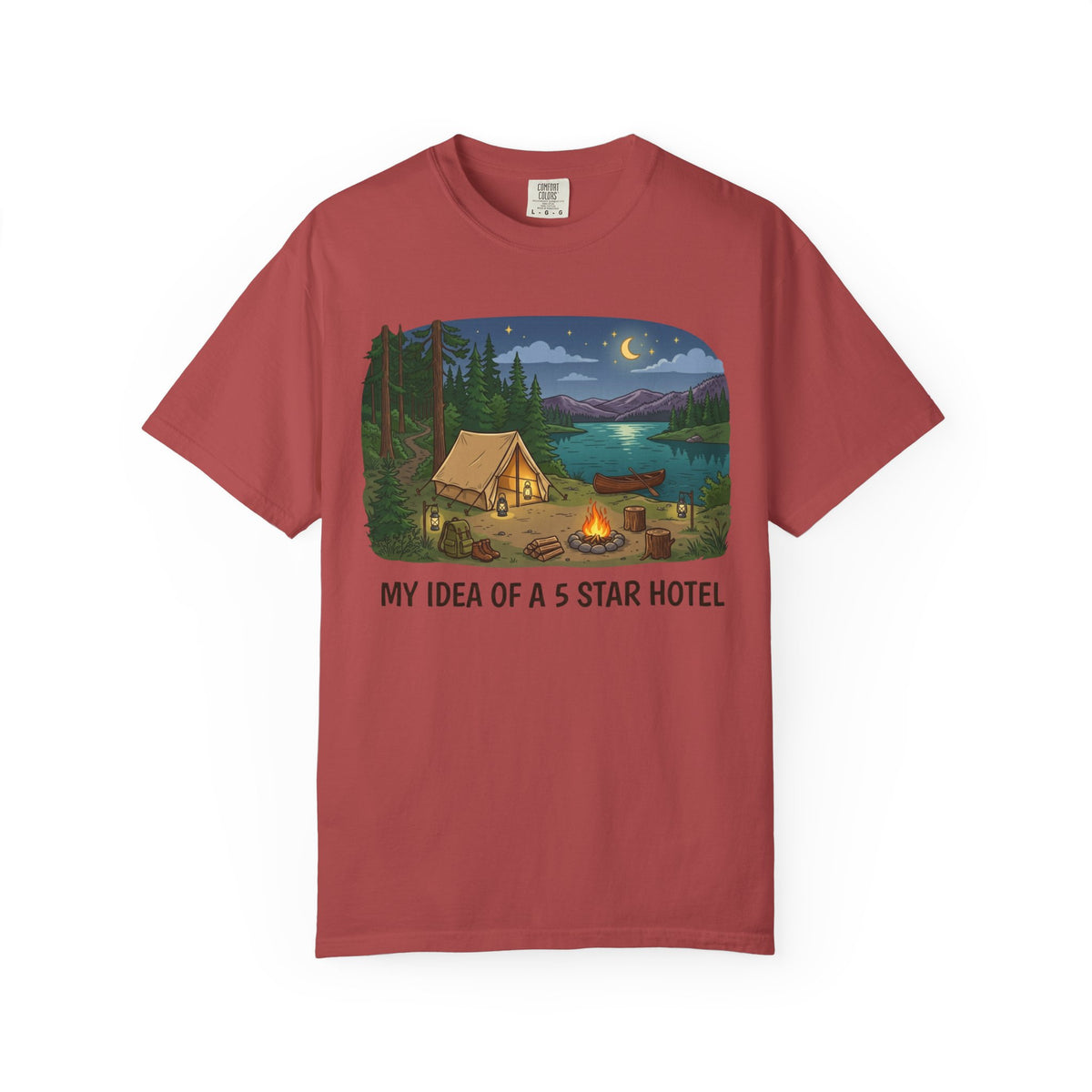 Color: Crimson | Five Star Hotel Unisex Garment-Dyed Tee