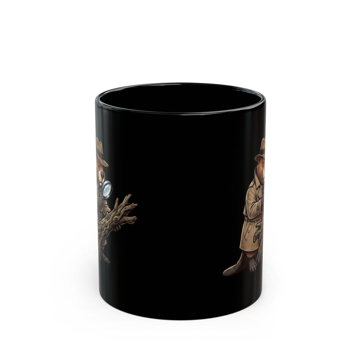 "I Know Hard Wood" Black Ceramic Mug — Graphic