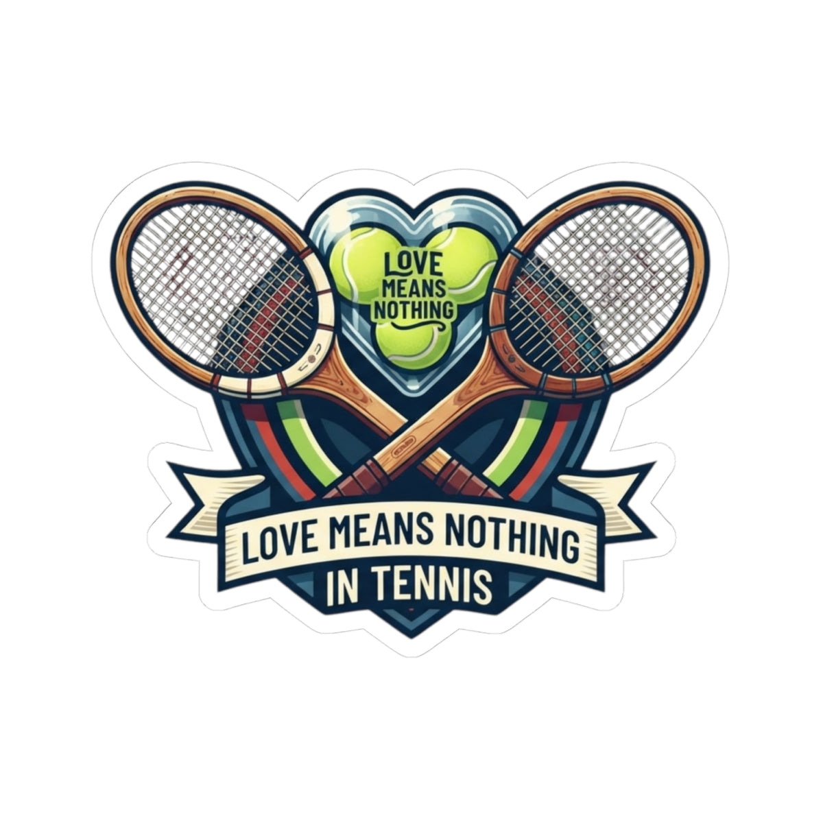 "Love Means Nothing in Tennis" Sticker — Main
