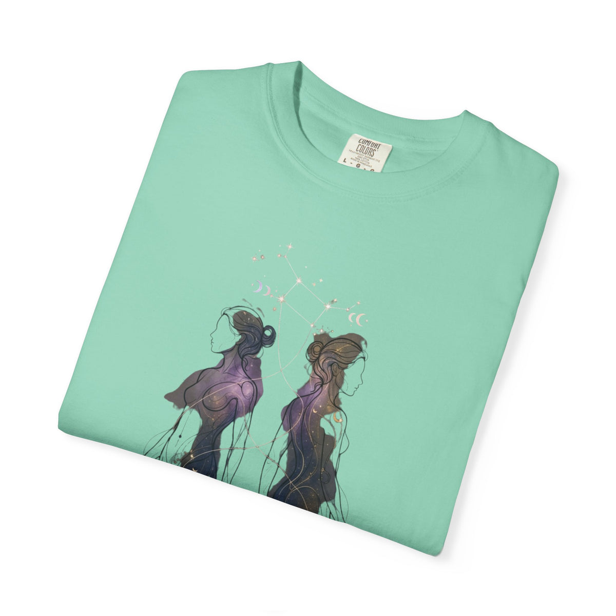 Gemini The Celestial Twins Unisex Garment-Dyed Tee