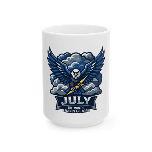 "July Legend" White Ceramic Mug