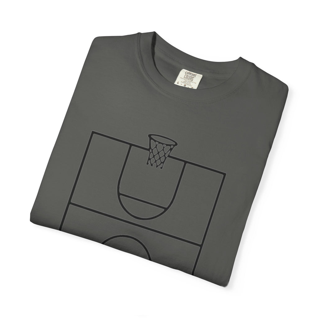 “3‑Point Covenant: Faith, Family, Free Throws" Unisex Garment-Dyed T-shirt