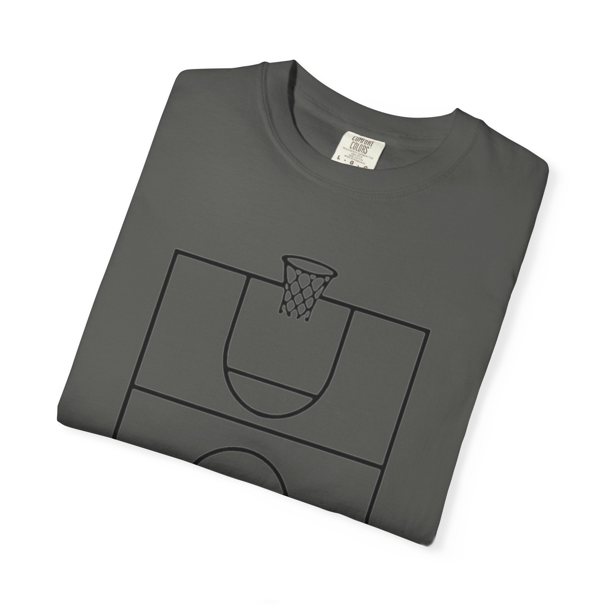“3‑Point Covenant: Faith, Family, Free Throws" Unisex Garment-Dyed T-shirt