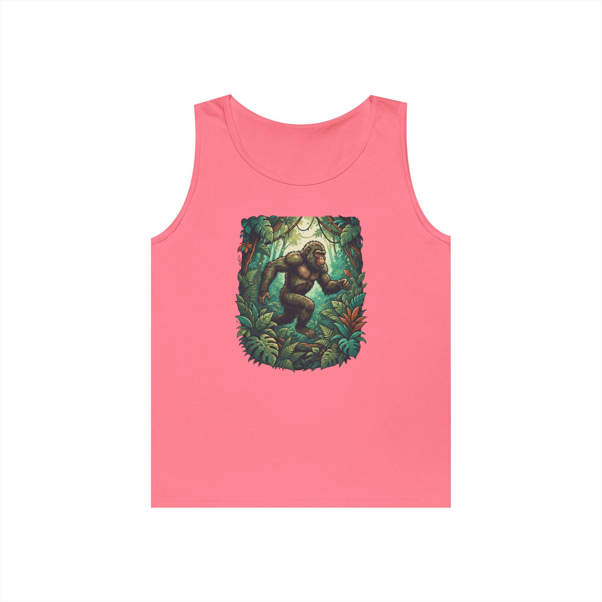 Color: Safety Pink | The Bukit Timah Monkey Man (Singapore) Tank Top