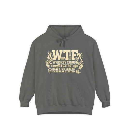 WTF Nature of Combat | Garment-Dyed Hoodie — AttitudeShirts