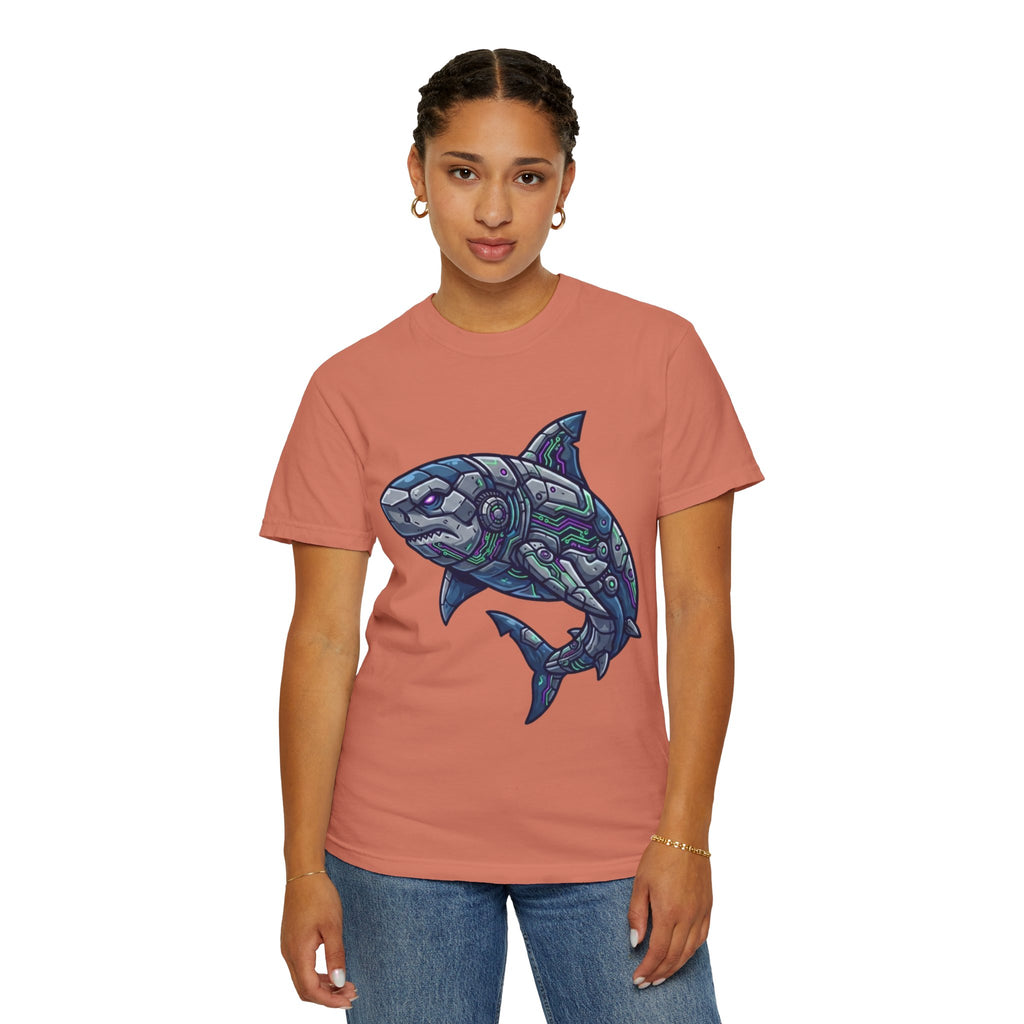 "Cyber Shark" Unisex Garment-Dyed Tee