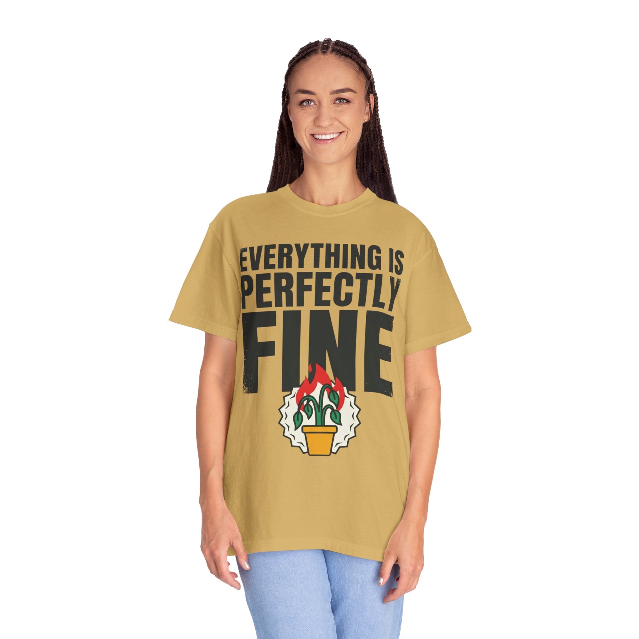 "Perfectly Fine" Unisex Garment-Dyed Tee