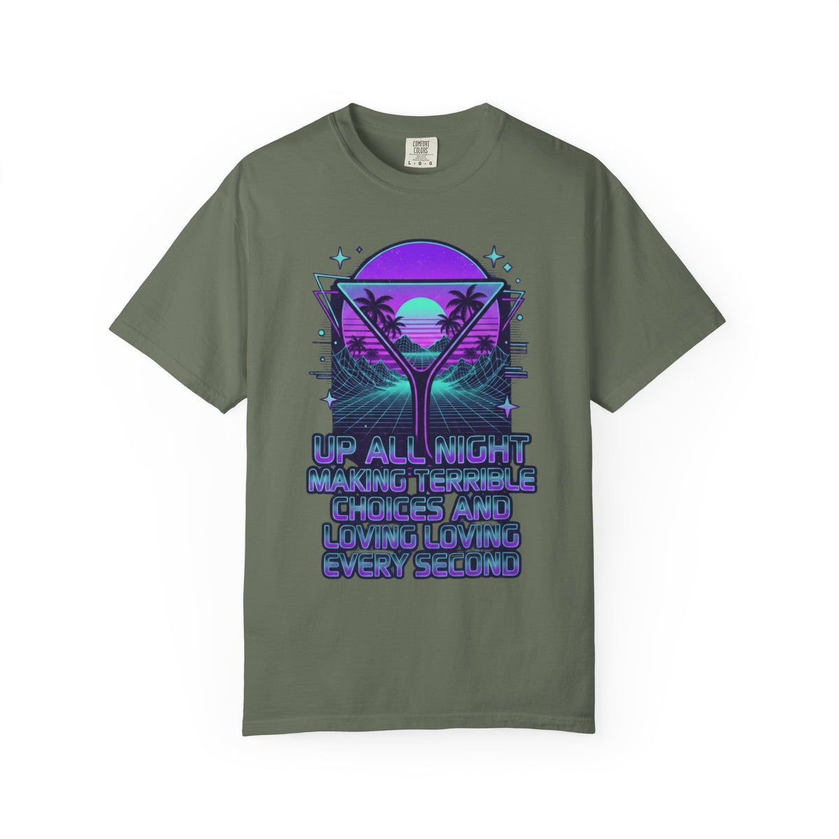 "Up All Night" Unisex Garment-Dyed Tee