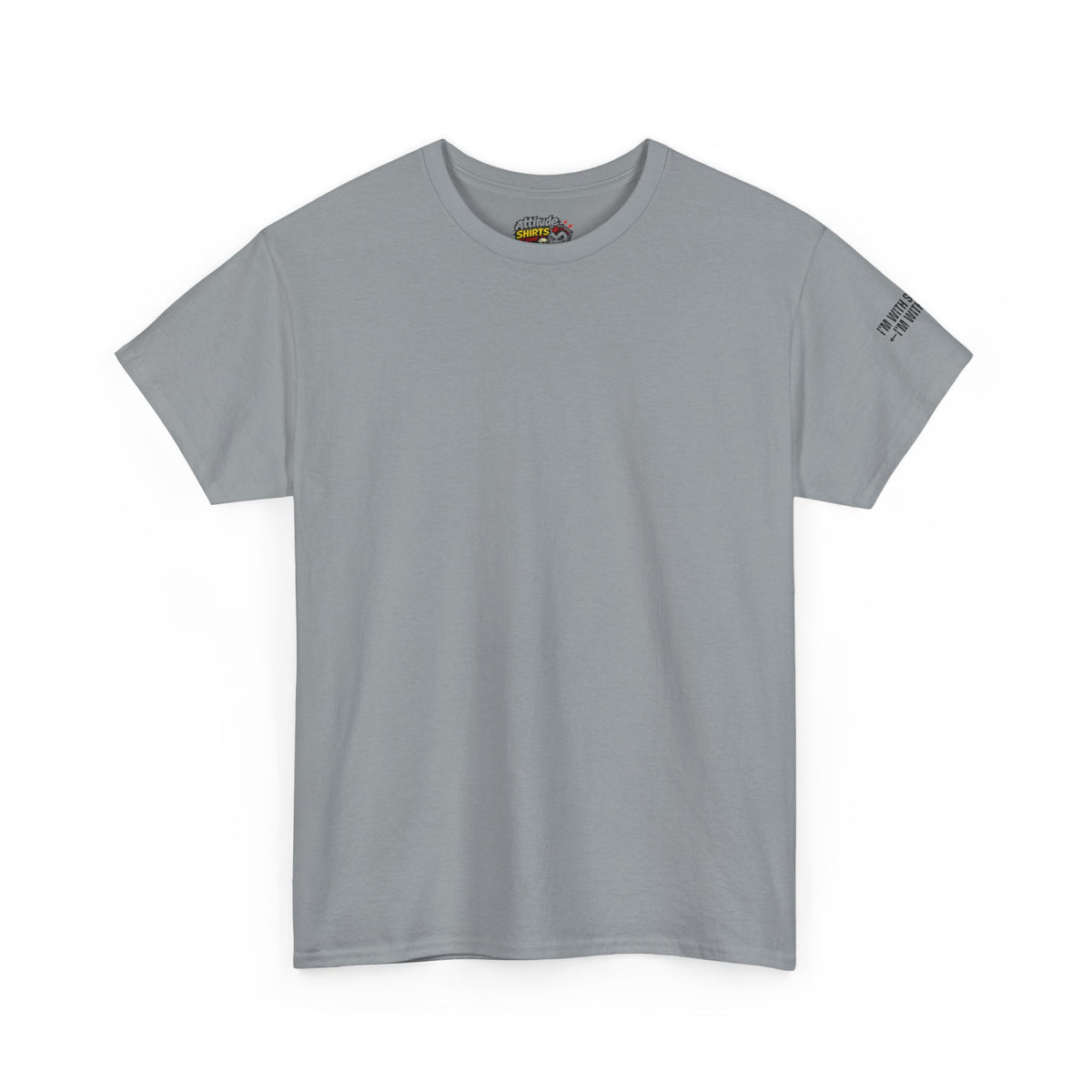 Color: Gravel | I'm With Stupid Premium Graphic Tee