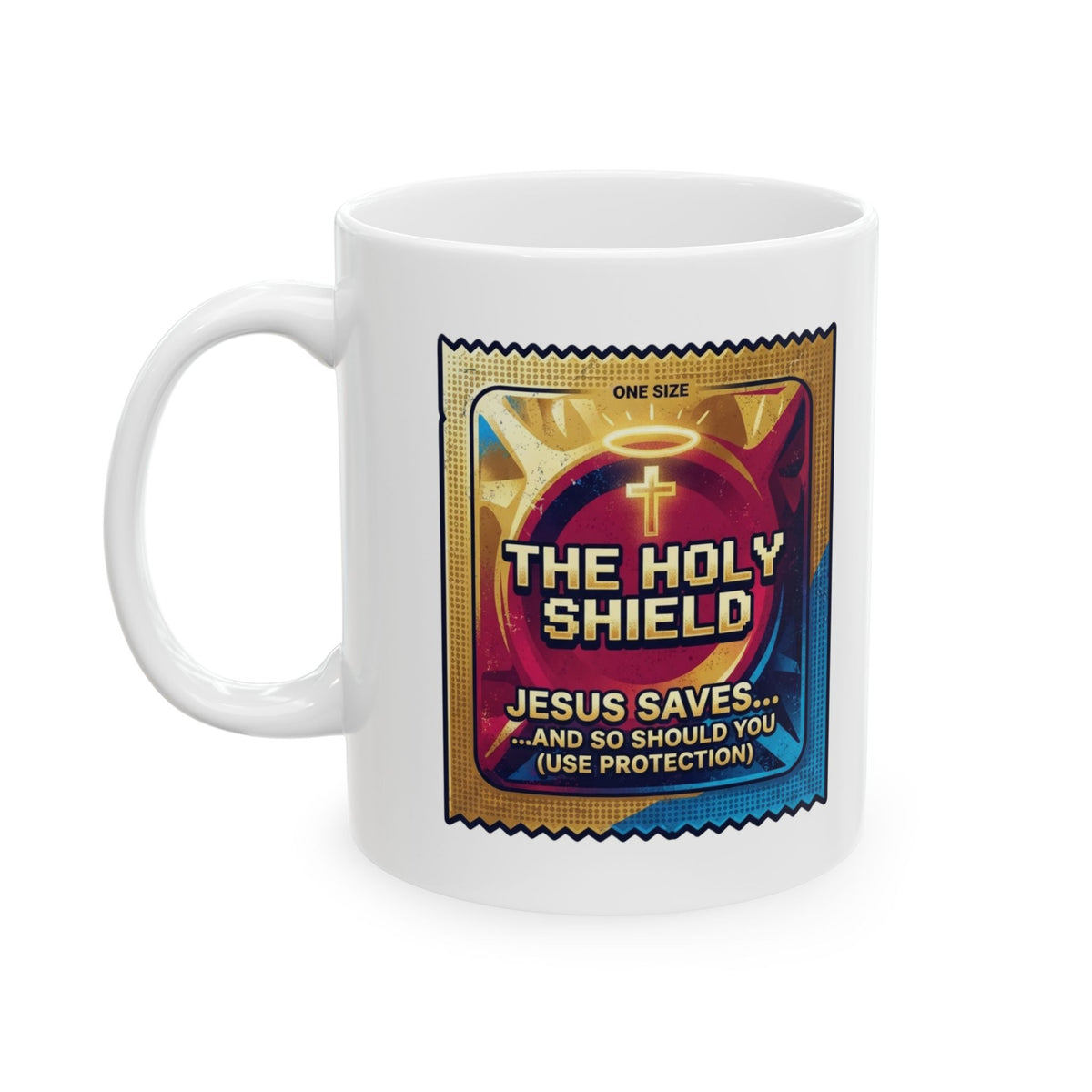 "Good Book Series The Holy Shield" White Ceramic Mug