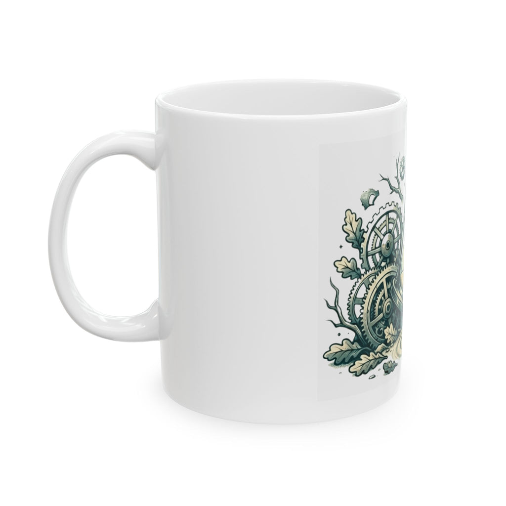 "Time is a Thief" White Ceramic Mug — Graphic