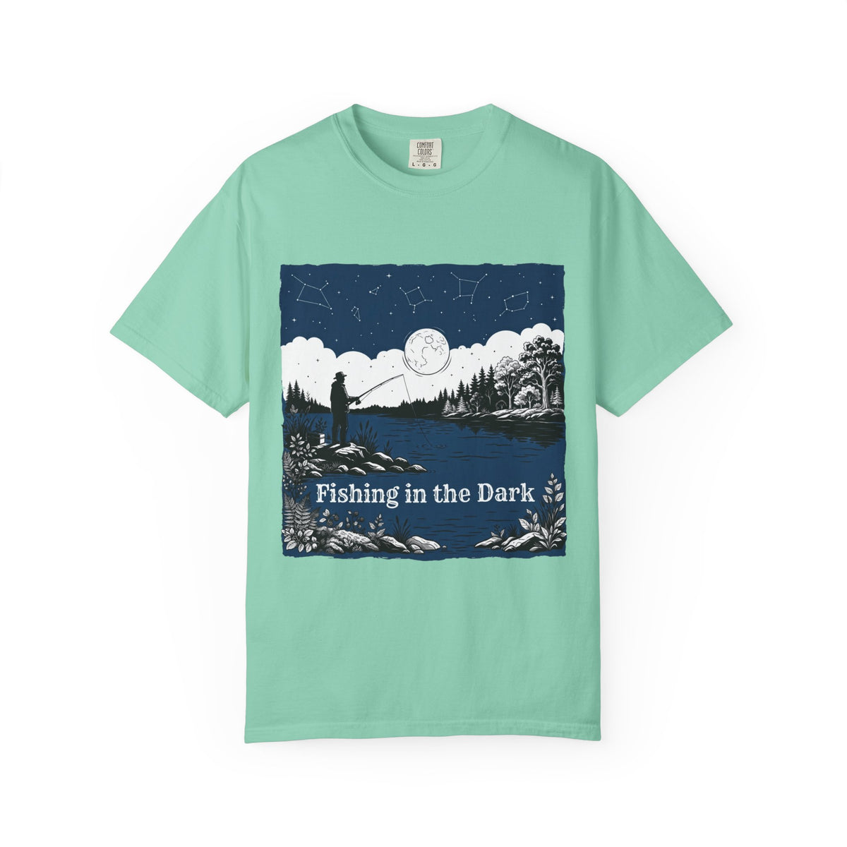 Color: Island Reef | Fishing in the Dark Unisex Garment-Dyed Tee
