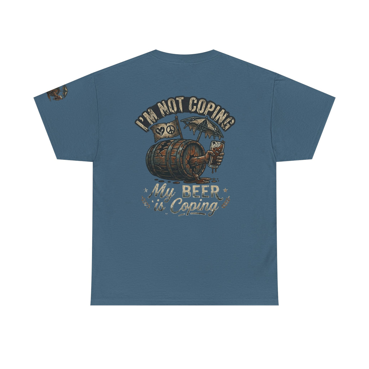 Color: Indigo Blue | Beer is Coping Premium Graphic Tee