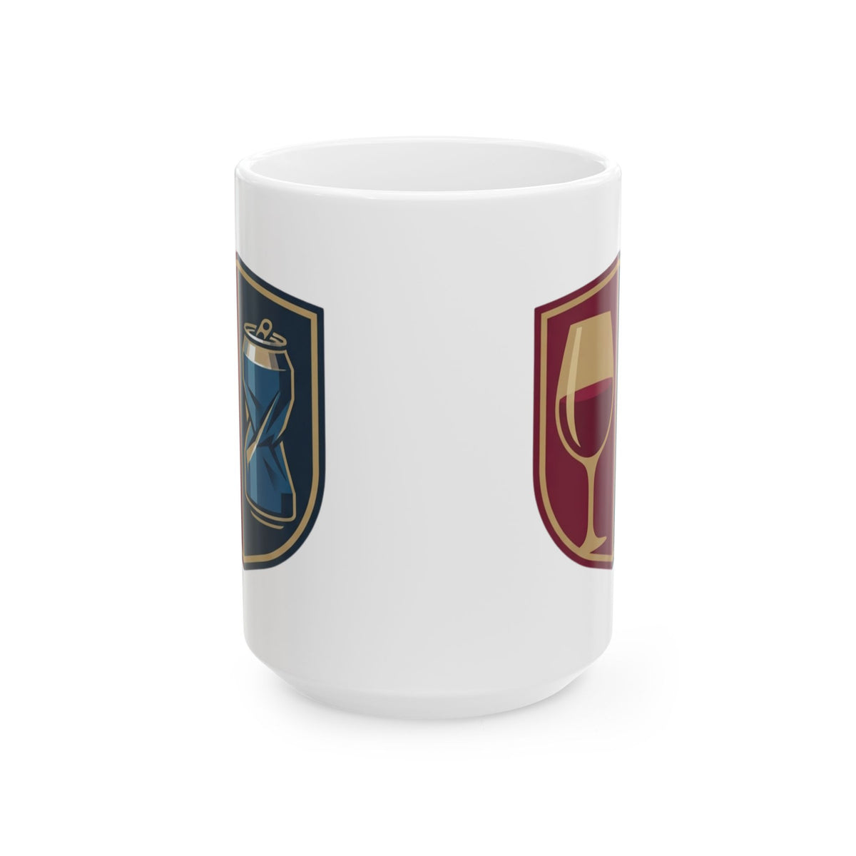 "Uptown-Downtown" White Ceramic Mug — Graphic