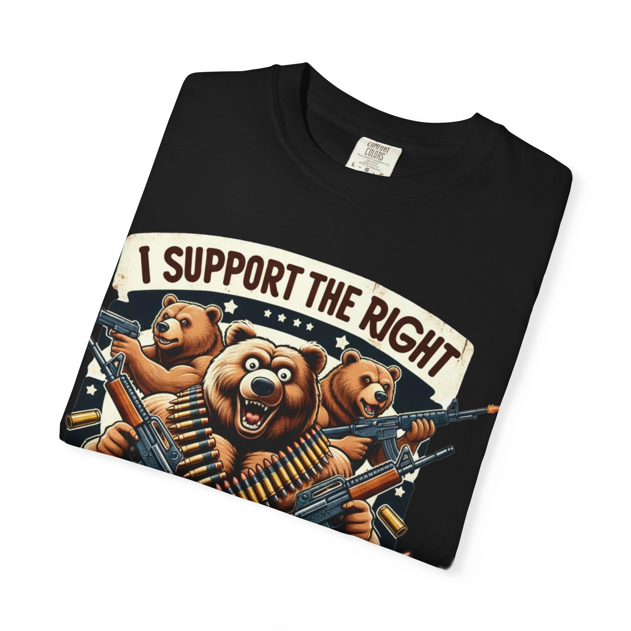 "The Right to Arm Bears (Tactical Trio)" Unisex Garment-Dyed T-shirt