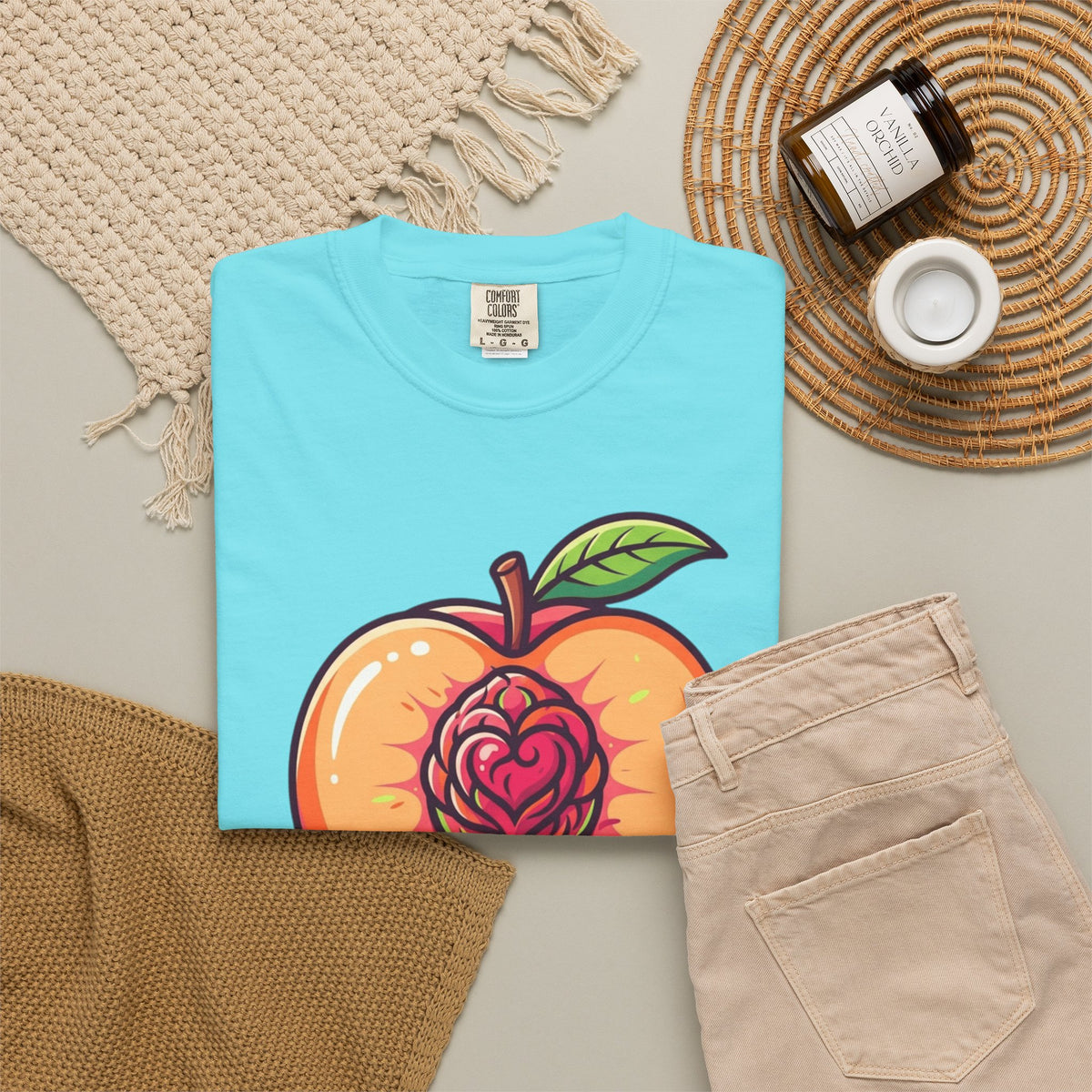 "Warm Sweet Juicy" Unisex Garment-Dyed Tee