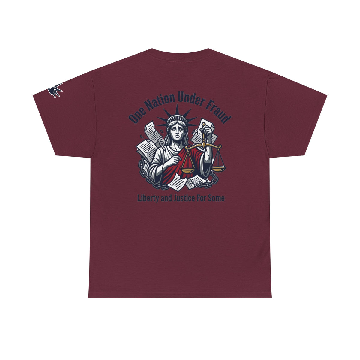 Color: Maroon | One Nation Under Fraud Premium Graphic Tee