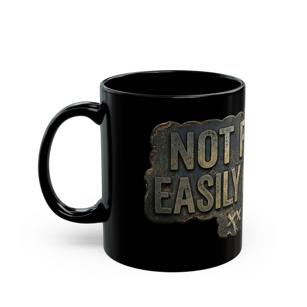 "Not for the Easily Offended" Black Ceramic Mug