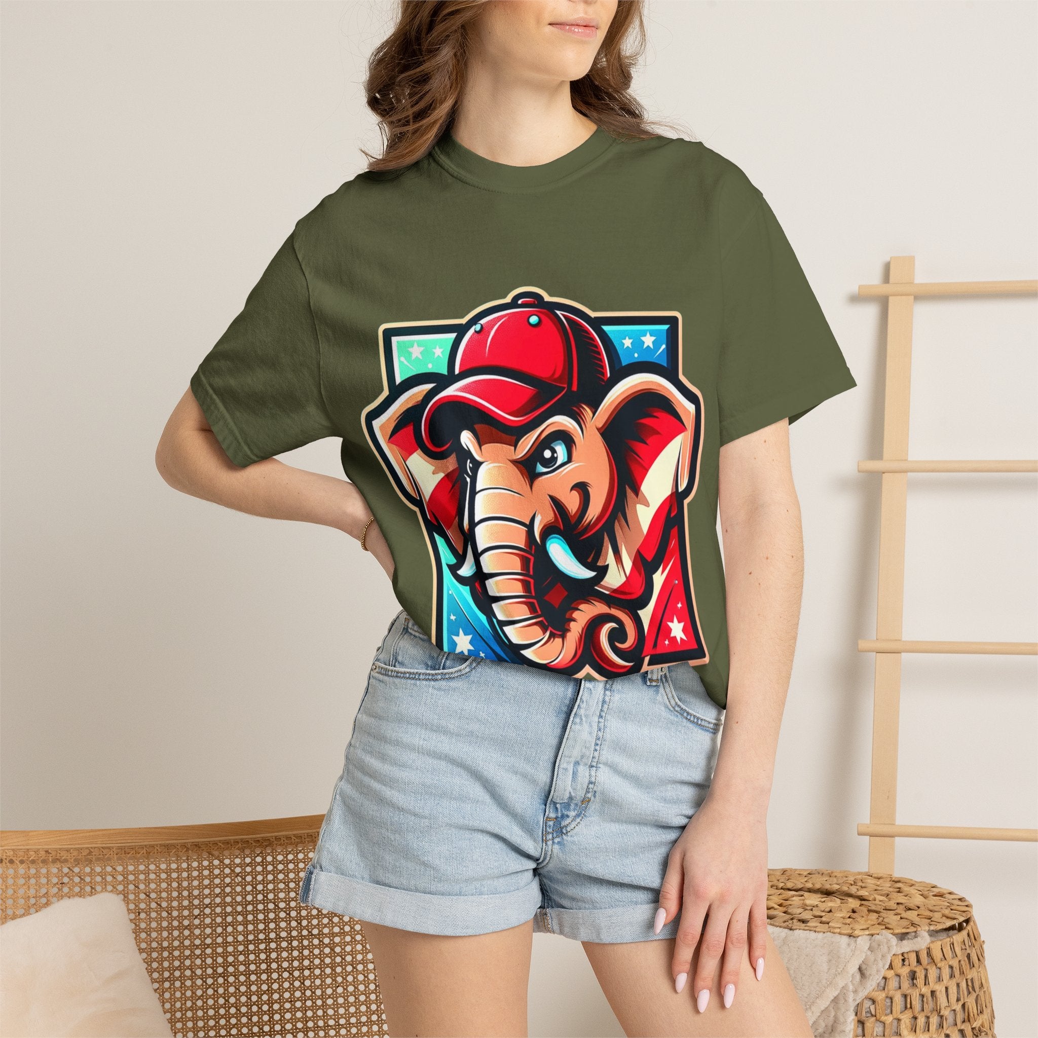 "The Patriot Elephant" Unisex Garment-Dyed T-shirt