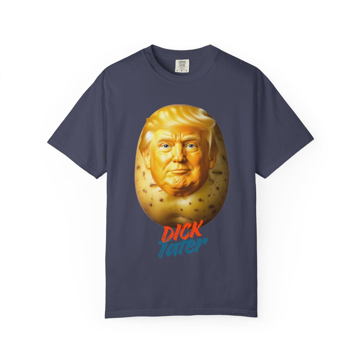 Color: Denim | Dick Tater Unisex Garment-Dyed T-shirt