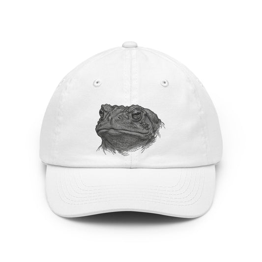Color: White | Pencil Sketch Art Toad Dad Hat — Graphic