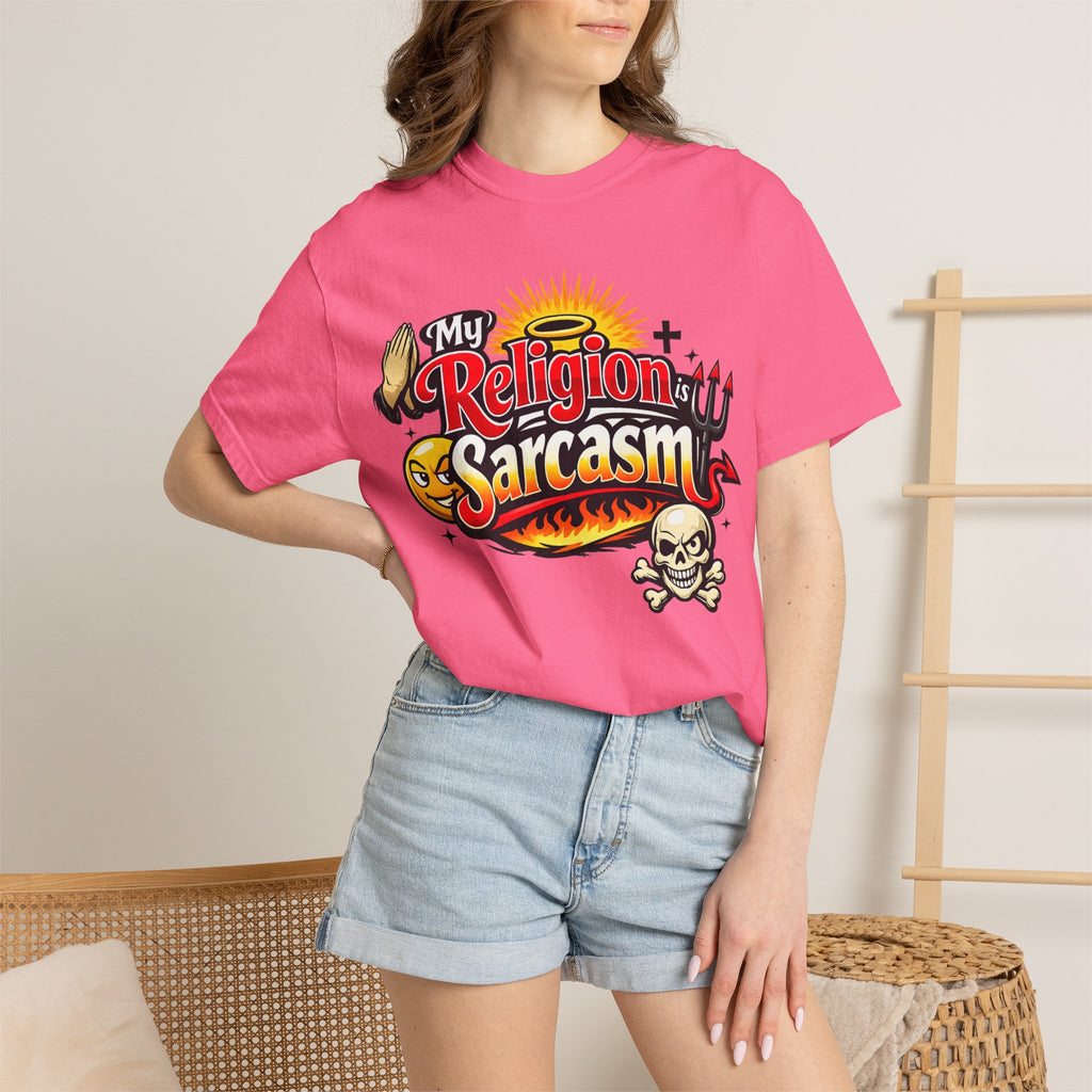 "The Church of Snark" Unisex Garment-Dyed T-shirt