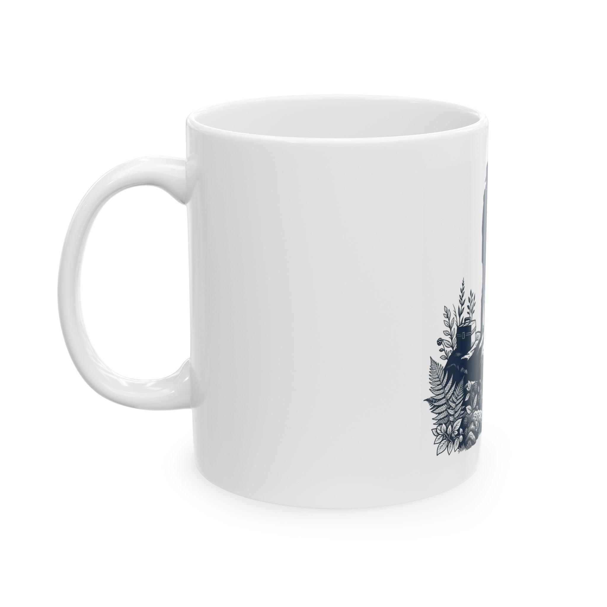 "Fishing" White Ceramic Mug