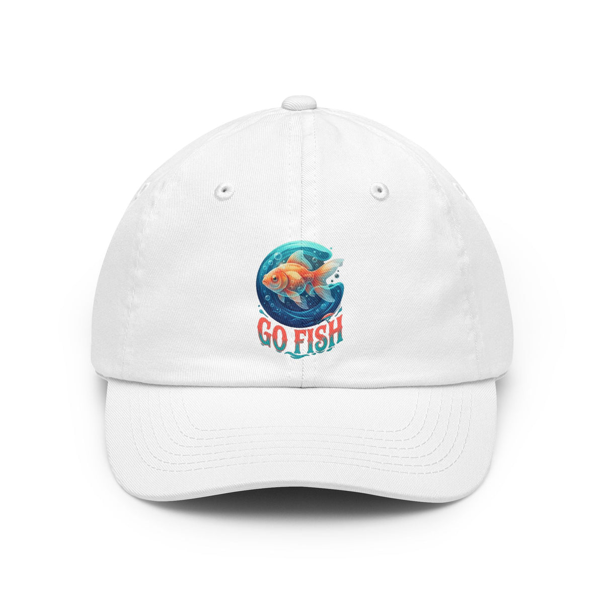 Color: White | Go Fish Dad Hat