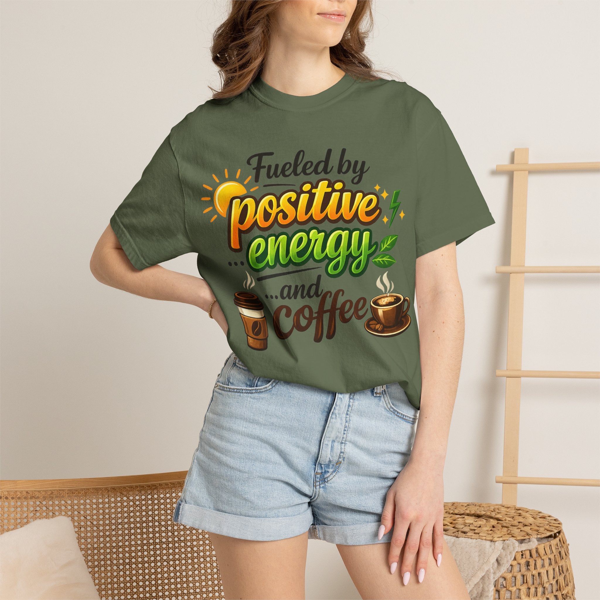 "The High-Voltage Morning Routine" Unisex Garment-Dyed T-shirt