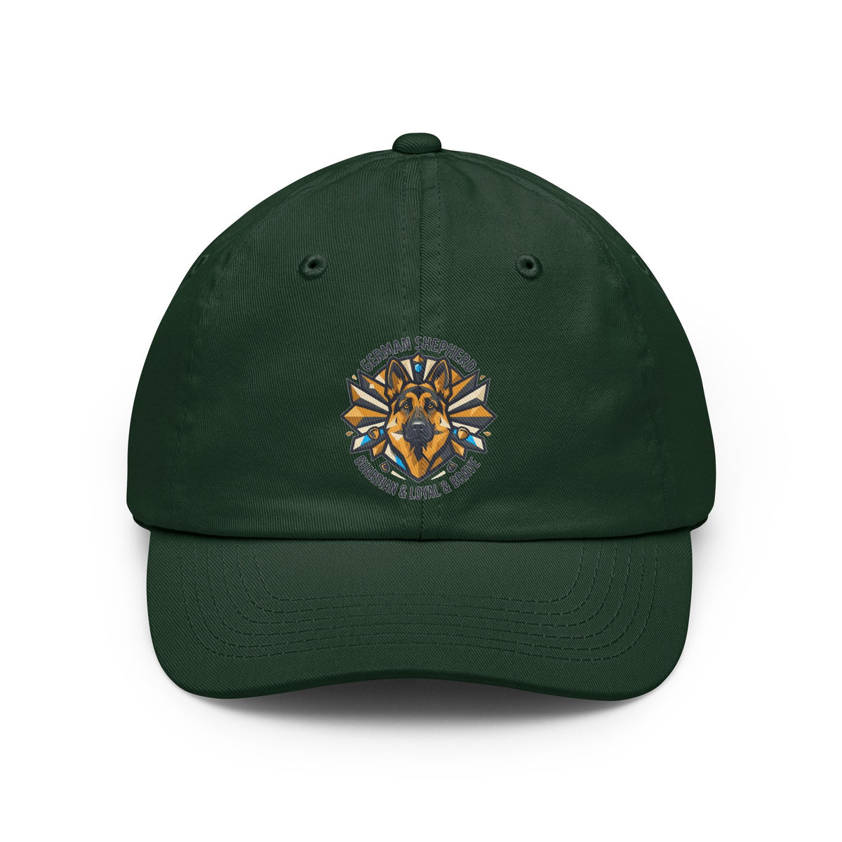 Color: Forest Green | German Shepherd Guardian Loyal Brave Dad Hat